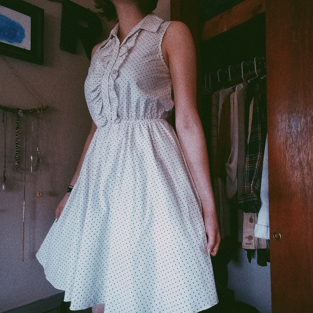 Premise half button-up dress